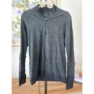 Lululemon Rest Less 1/4 Zip Longsleeve Pullover in Heathered Gray Size 10